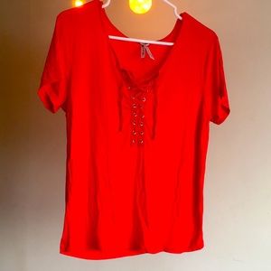 Red lacy shirt